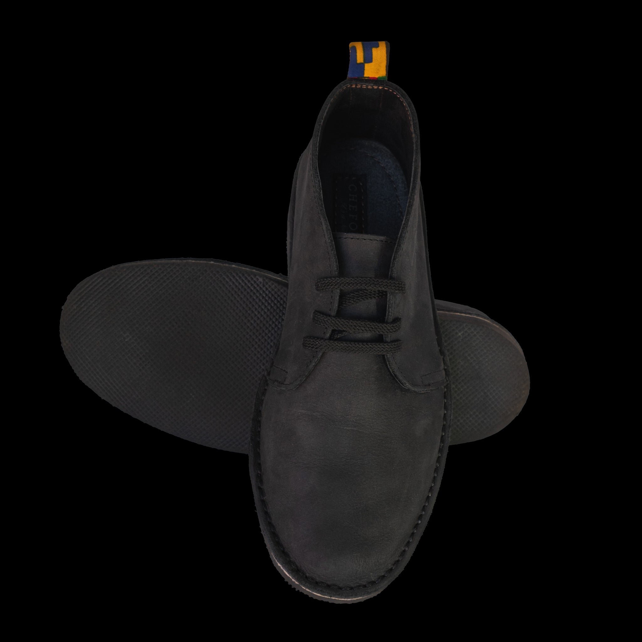 Noir Kente -Leather Shoes