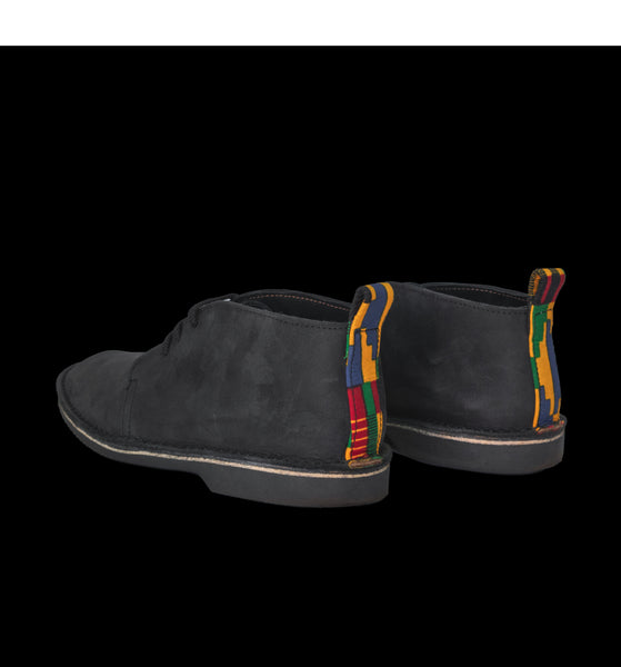 Noir Kente -Leather Shoes